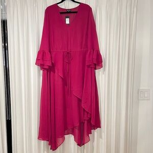 City Chic Maxi Hidden Treasure Dress in Sangria